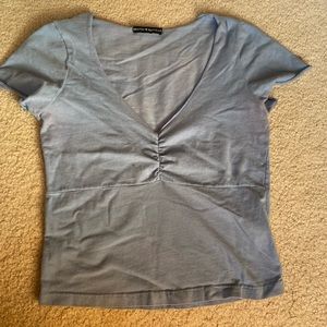 Blue brandy Melville cropped tee